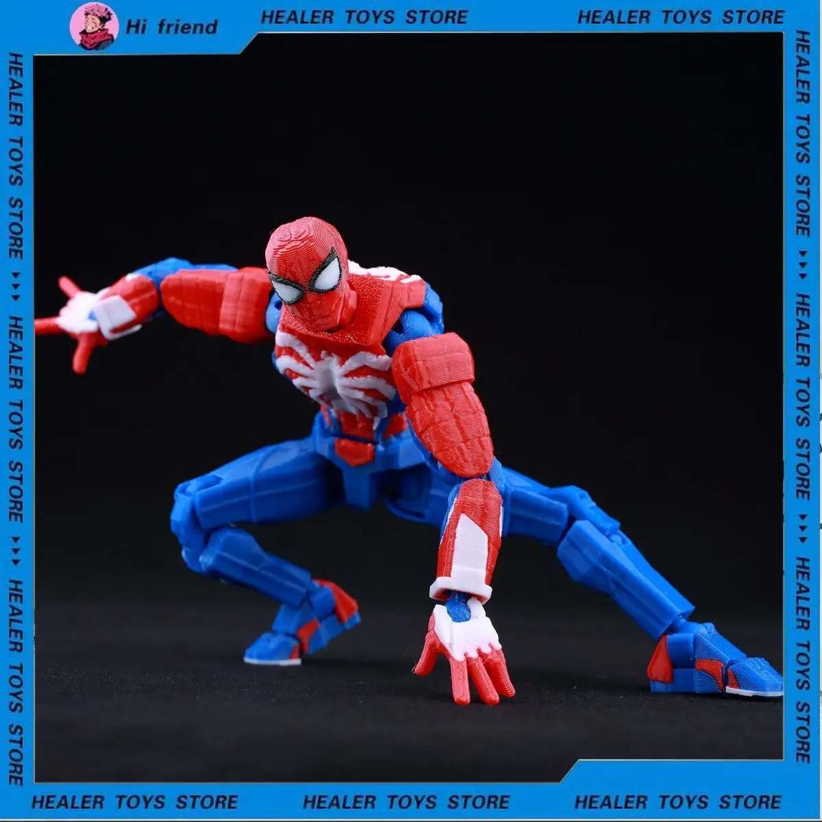 

3D Printed Anime Superheros Multi-Jointed Shapeshift Toys SpiderMan Venom Deadpool Creative Action Figures Mannequin Model Toy