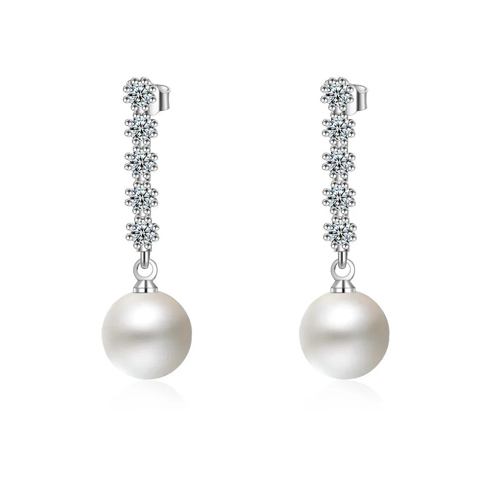 Neue Moissanit-Ohrringe aus 925er-Sterlingsilber für Damen, exquisite Freundin, Hochzeit, Verlobung, Schmuck, modisches Party-Geschenk