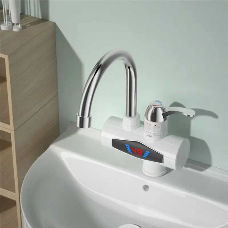 AT05-EU Plug 3000W 360° Rotatable Electric Hot Cold Mixer Faucet Instant Heating Faucet Fast Heating Tap