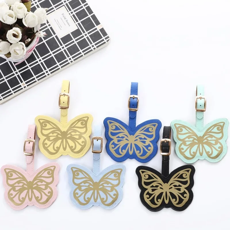 Creative Butterfly& Flower Luggage Tag Women Men Portable Label Suitcase Id Address Holder Bag Pendant Travel Accessories