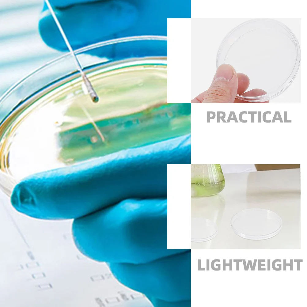 

20Pcs Transparent Petri Plates with Lids High Strength Laboratory Petri Dish Set for Chemical Experiments Scientific Culture