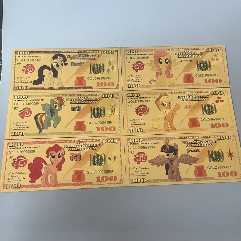 

Hasbro My Little Pony Card 40th Anniversary Limited Friendship Eternal Card Мультфильм аниме Золотая банкнота Игрушка Подарок Принцесса