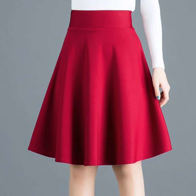 Fashion Solid Color Spliced Folds Korean Princess Skirts Women\'s Clothing 2023 Autumn New Loose Office Lady Ladies Skirt