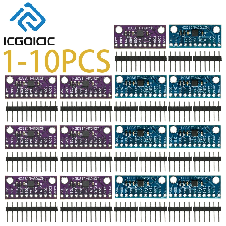 LIS3DSH 3-Axis Accelerometer Module – 16-Bit High Resolution, ±16g Range, I²C/SPI Interface for Vibration & Tilt Detection