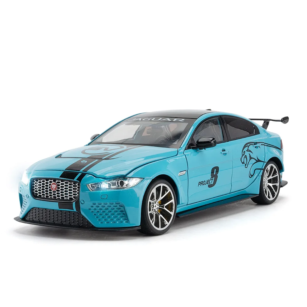 Large Size 1:18 XE SV Project 8 Alloy Vehicles Model Diecast Metal Sound＆Light Collectible Birthday Toy Gifts