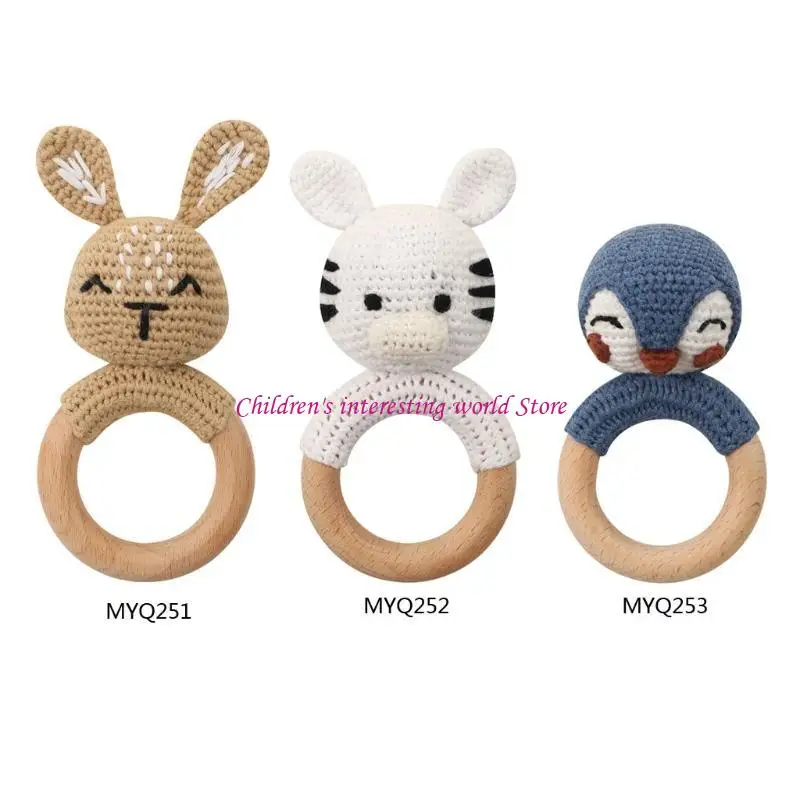 

Teething Ring Grasping Toy for Toddlers Nursery Room Decor for Baby Cartoon 425F
