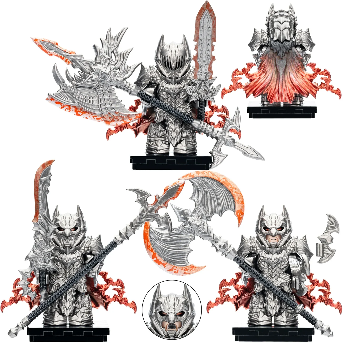 Drittanbieter-Bausteine Figuren-Bausatz Kompatibel mit Ritter des Windes Gус Mad WarriorLE18 – Detail 1