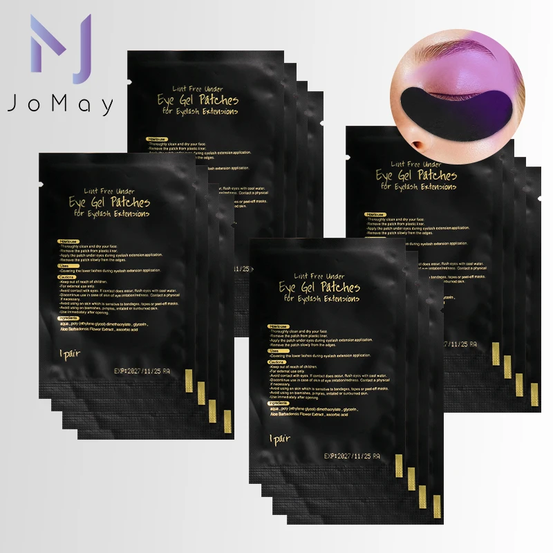 JOMAY 50Pairs رقع عين الأشعة فوق البنفسجية رمش تمديد تحت رفادة عين ماكياج جلدة رقعة سوداء UV منصات لمستلزمات تمديد رمش #1