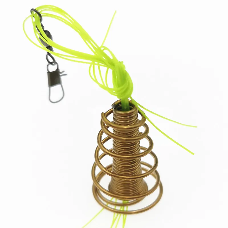 1pcs Explosion Fishing Hook High Carbon Carp Spherical Trap Feeder  Proof Hanging Fish Hooks Spring Anti-winding Hook