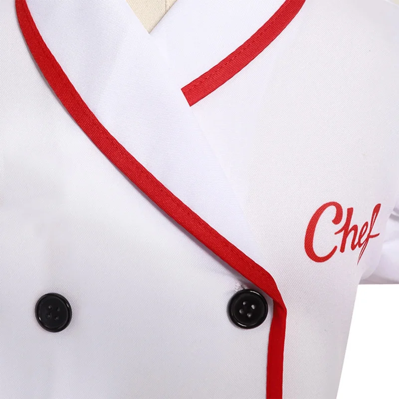 Uniforme de cuisine Cosplay pour enfants, uniforme de cuisine pour filles et garçons, ensemble de tablier de chef, chemise de cuisinier, robe de chef, tenue de performance à la maison