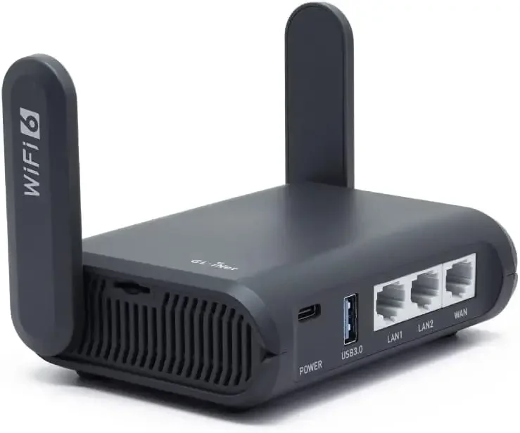 

GL-AXT1800 (Slate AX) Portable Travel Router, Pocket Wi-Fi 6 Wireless Internet Router, Portable VPN Routers WiFi for Travel, Pub