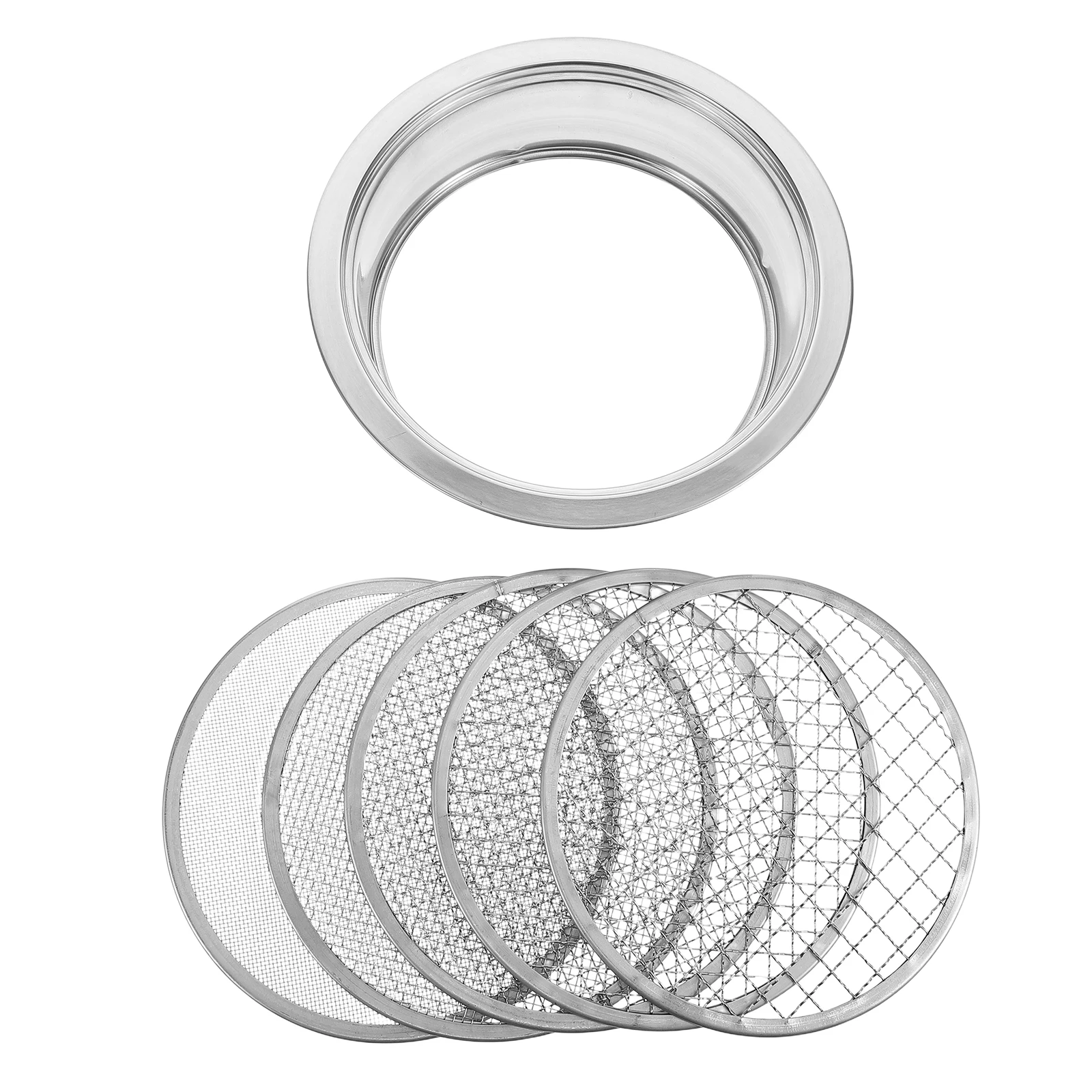 

Stainless Steel Garden Sieve Fine Mesh Strainer Detachable Soil Sifter for Gardening Balcony Indoor Tool Shovel Spade