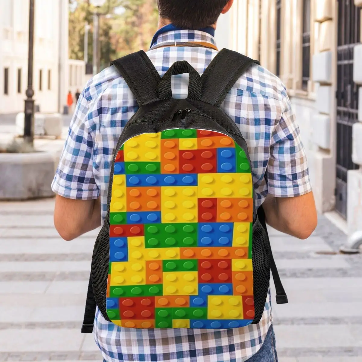 

Hit The Bricks Student Backpack School Bag Hiking Travel Daypack for Men Women Fashion Bookbag Shoulder Bags