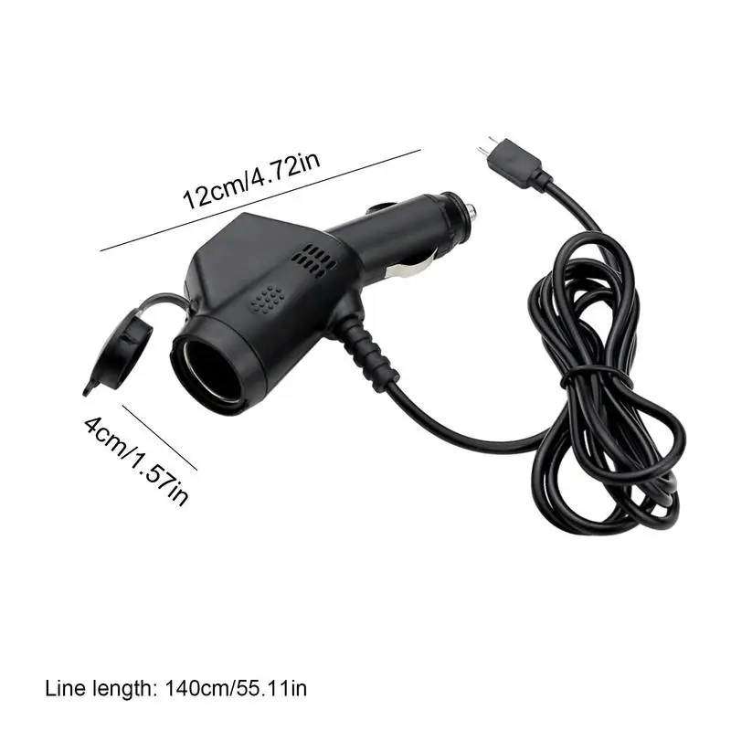 Автомобильный зарядный кабель, автомобильное зарядное устройство для телефона 3 в 1 с двумя USB-портами, практичный зарядный кабель, компактный автомобильный шнур для зарядки