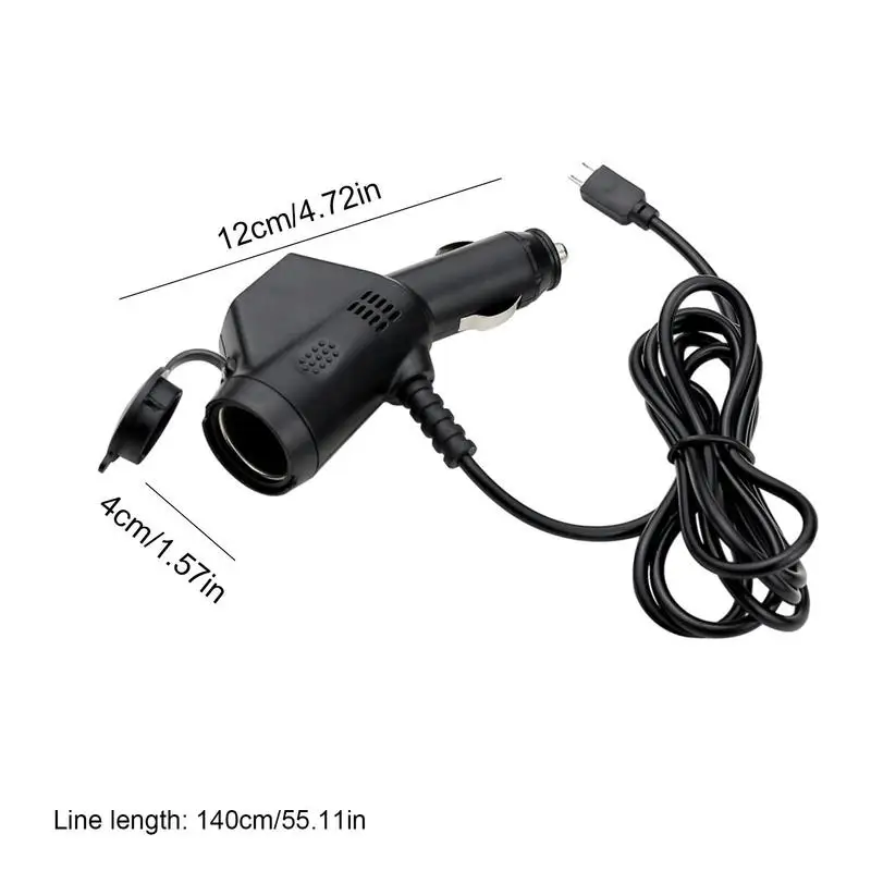 Cable de carga para coche, 3 en 1 cargador de teléfono, puerto USB Dual, práctico, ahorro de espacio