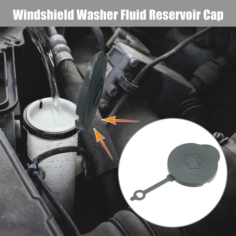 Car Wiper Washer Fluid Cap For Nissan For Micra K13 2011-2016 Windshield Washer Reservoir Tank Cover Plastic 12.5x6x0.8cm