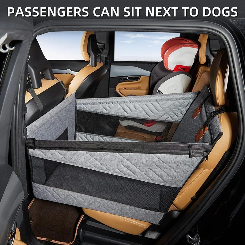 Dog Car Seat for Small To Large Dogs Pet Nest Back Seat Extender for Car Back Seat Waterproof Dog Hammock with Mesh Pocket