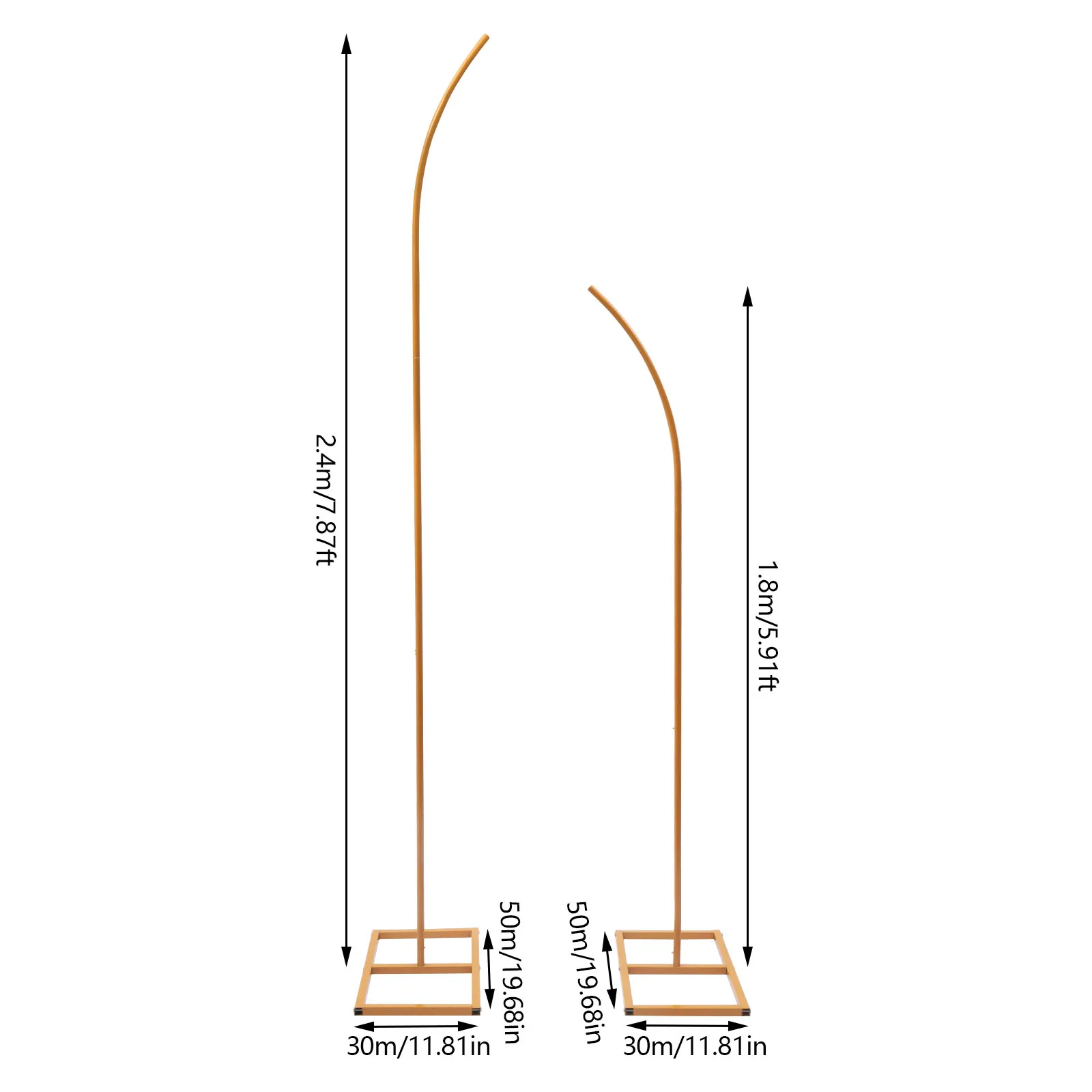 2-delige Set Weggeleider Trouwbeugel (Productgrootte: 50*30*240Cm + 50*30*180Cm)