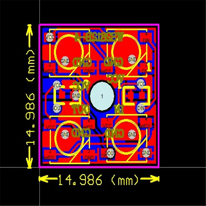 4-digit Full-color LED Color WS2812B-4 RGB  Driver  Lamp Module w2812B