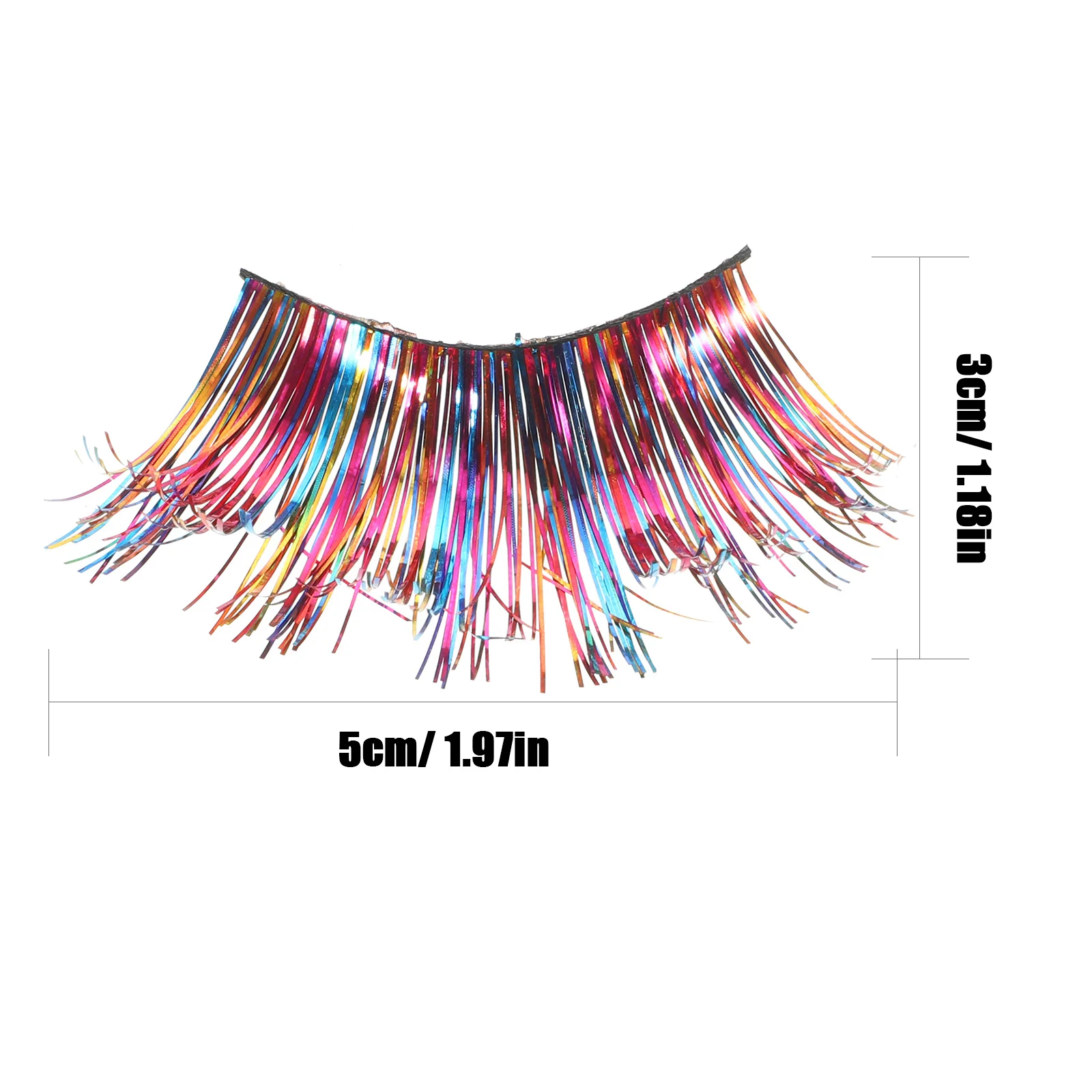 3 Pary Sztucznych Rzęs Stylowe, Wygięte Rzęsy z Włókna na Halloween, Cosplay, Imprezę, Występ, Akcesoria do Makijażu Oczu dla Kobiet