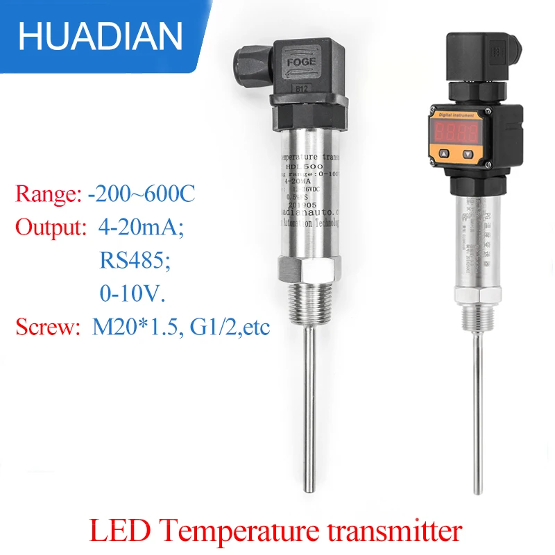 0-10v output smart temperature transmitter pt100 thermocouple resister temperature sensor