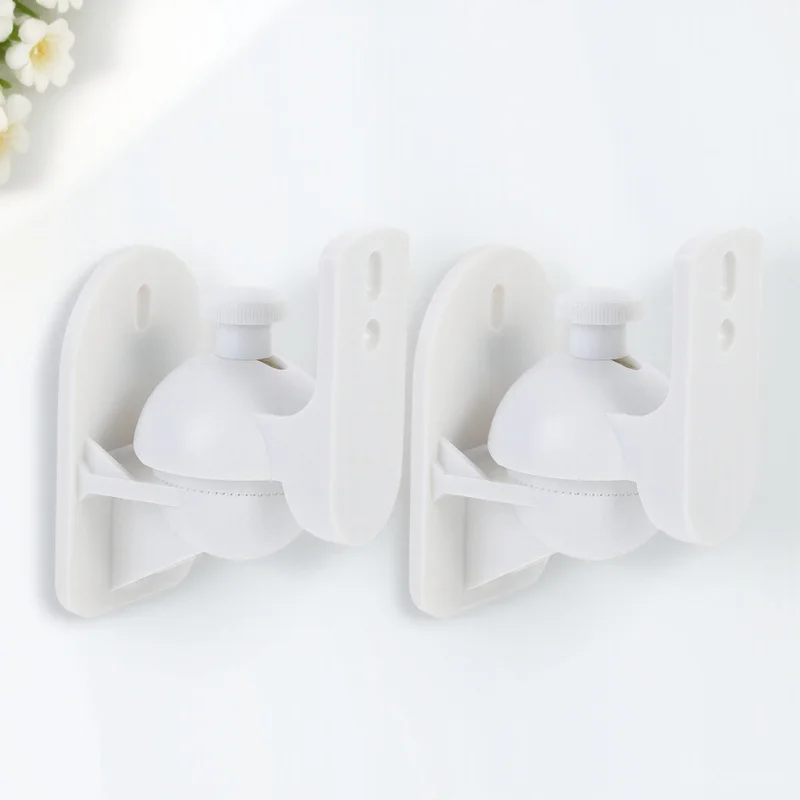 

2 set Speaker Wall Bracket Durable Abs Mount For Surround Sound Adjustable Swivel Bedroom Gaming Rv Kitchen Workout