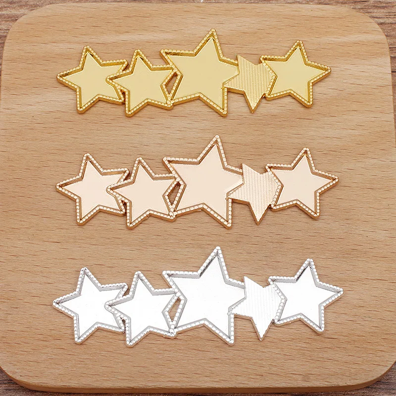 BoYuTe (20 Pieces/Lot) 24.5*71mm Alloy Star Blank Tray Base Materials Handmade DIY Jewelry Accessories