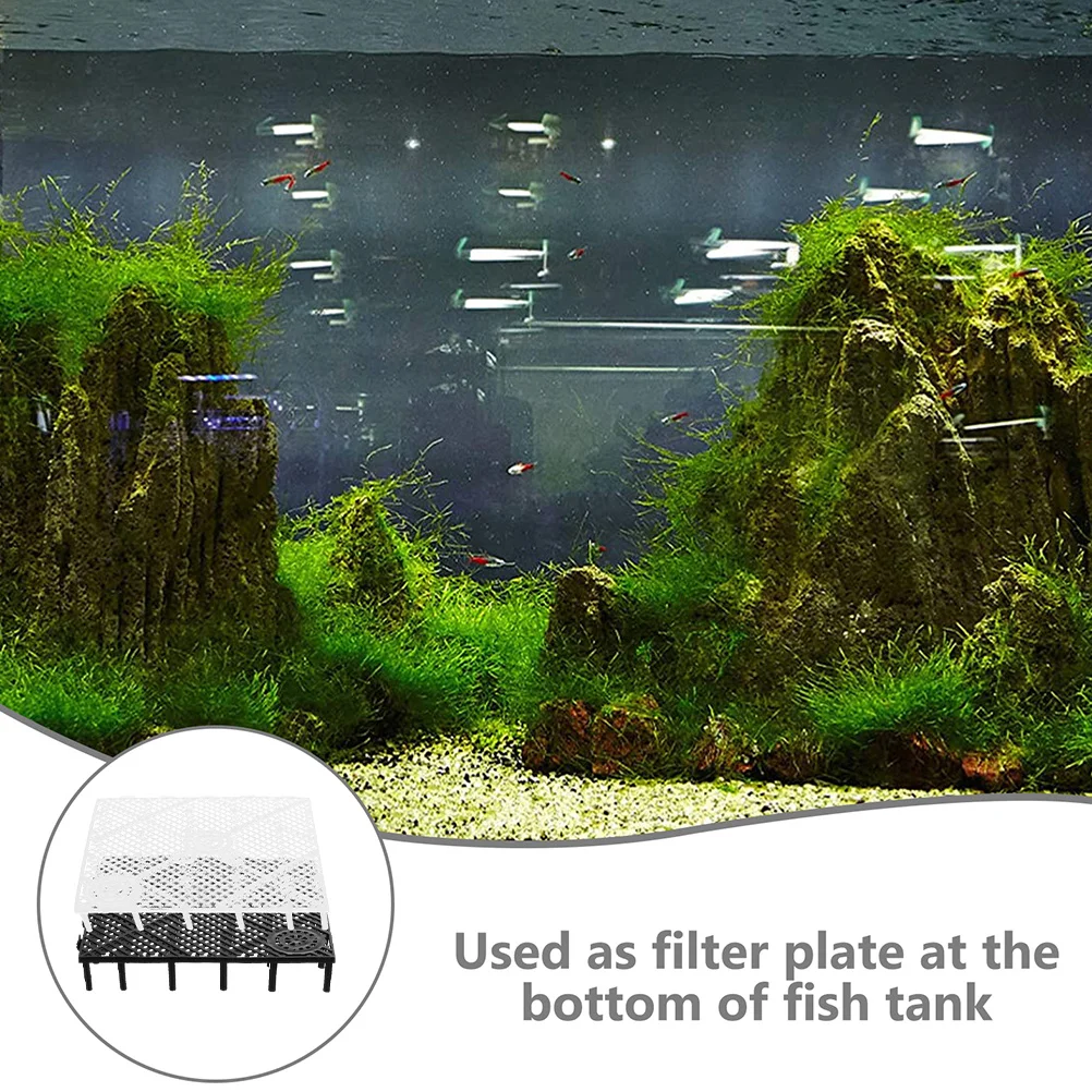 

12Pcs Plastic Aquarium Filter Divider Tray Fish Tank Bottom Filter Partition Grid Plate Fish Tank Accessory Aquarium Separator