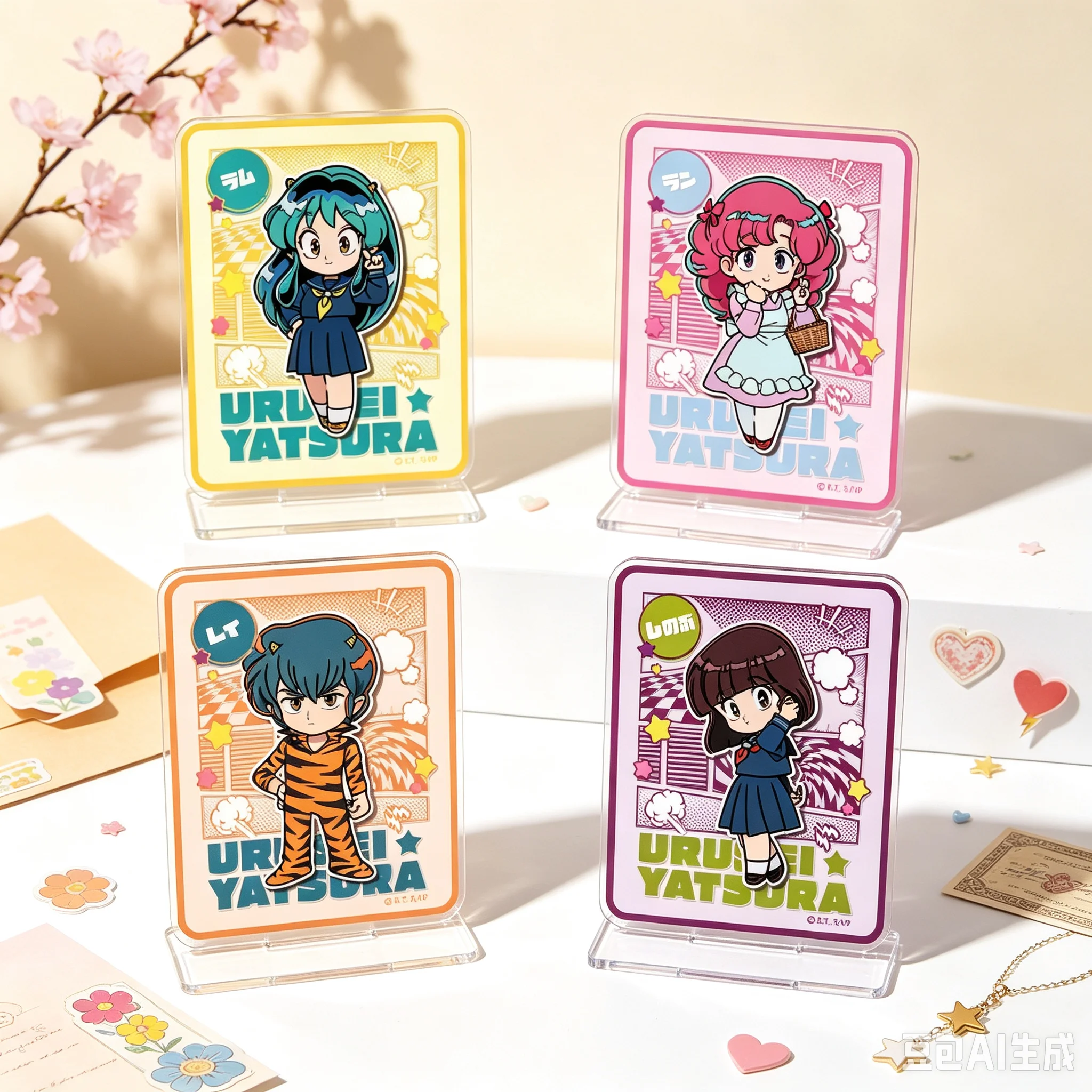 15cm Anime Urusei Yatsura Acrylic Stand Modlel Desktop Decoration Game Collectible Ornament Gift For Fans Interesting Keychain