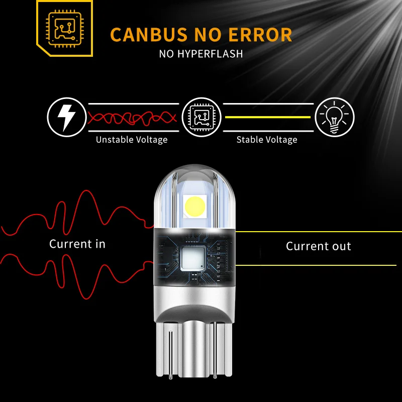 4x LED Clearance Light Bulb Lamp W5W T10 Canbus For Skoda Fabia MK1 MK2 MK3 Felicia Superb Octavia 1 2 3 A5 A7 Rapid Yeti Karoq
