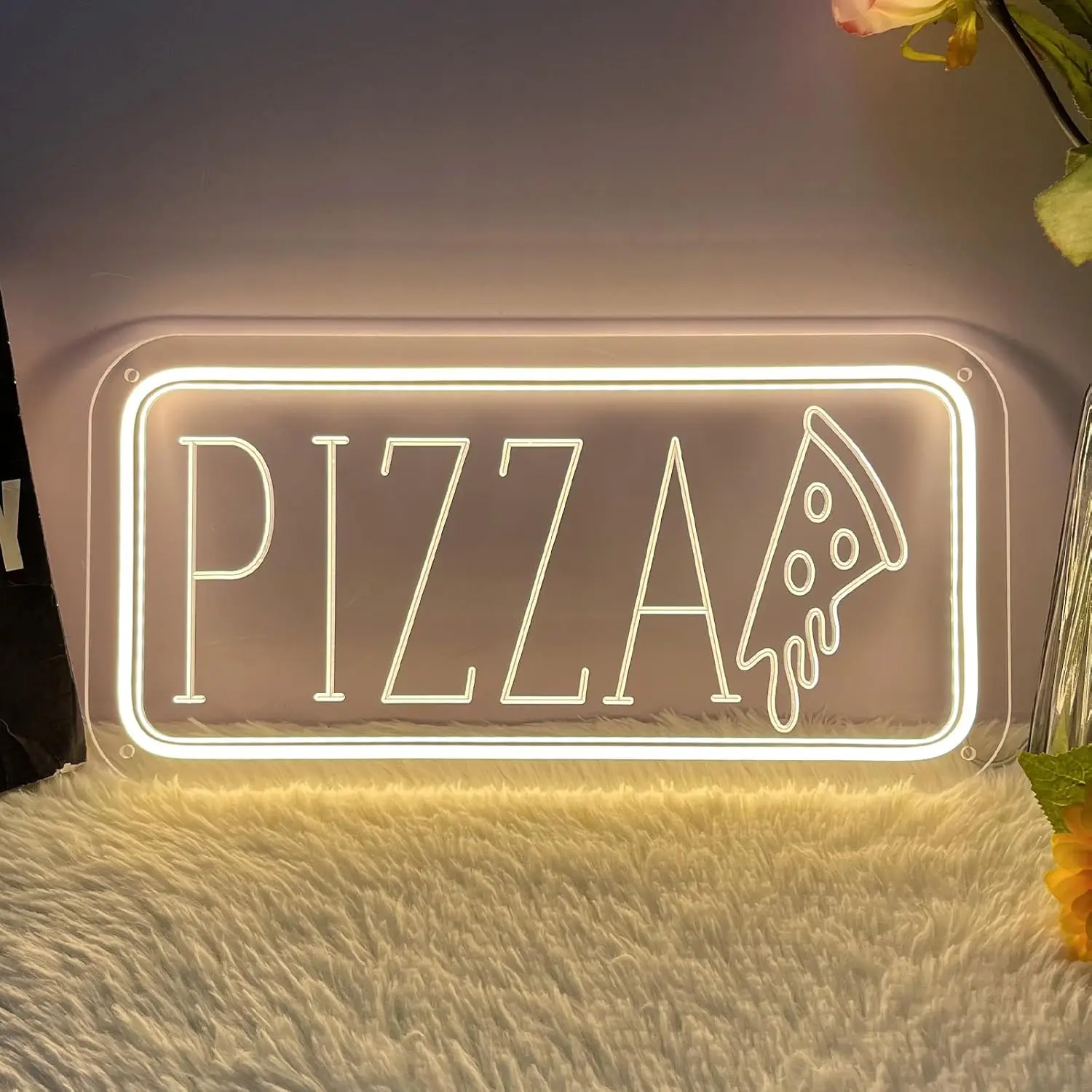 

Неоновая вывеска для пиццы, USB затемняемая светодиодная лампа для бара, магазина пиццы, делового магазина, украшение для дома, вечеринки, спальни, подарок