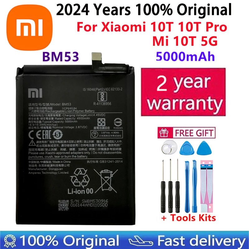 Original Battery Xiaomi Mi Redmi Note Pocophone Poco F1 F2 F3 3 3S X3 4 4X K40 5 6 7 8 8T 9 9A 9C 9T 10 10S 10T 11 12T Pro Lite