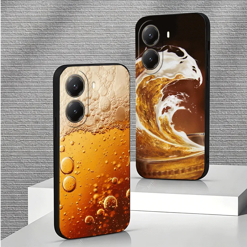 Soft Phone Case For Xiaomi Poco M7 M8 X7 X8 Pro Max X5 X3 Funny Beer Bubble Summer X6 M6 M5S F8 F7 Redmi 15 15C 14C 13C 15T 17T