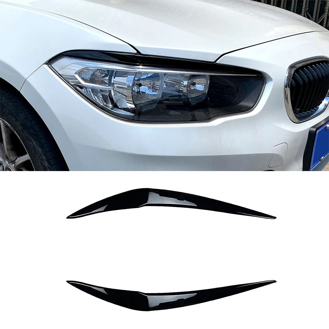 

Накладки-реснички на фары для BMW 1 серии F20 118i 120i 2015-2019, глянцевый черный/под карбон, тюнинг-комплект