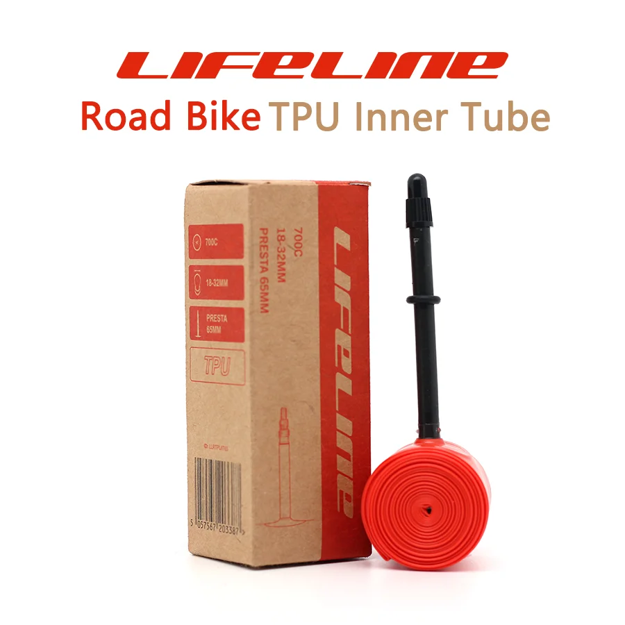 Lifeline TPU inner tube for road bike 700C 18-32mm presta valve 45/65/85mm