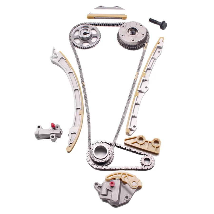 Kit de cadena de distribución con piñón VVT de ajustador de árbol de levas apto para 09-15 CR-V ACURA ILX TSX 2.4L L4 DOHC K24Z7 K24Z3 K24Z6