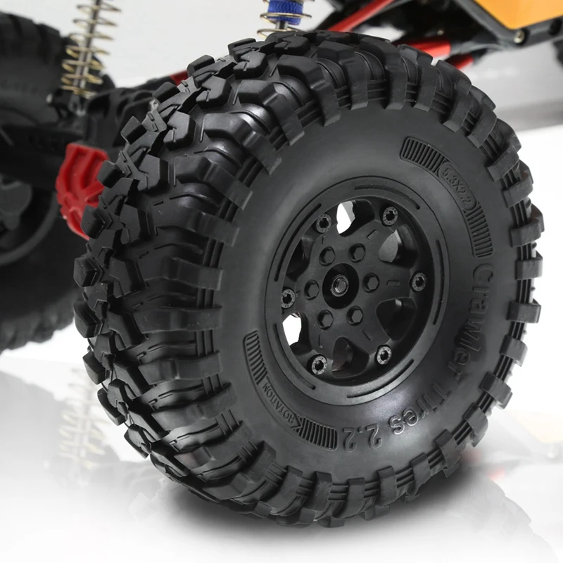 135mm metal 2.2 Polegada beadlock roda aro pneu conjunto para 1/10 rc rastreador carro axial scx10 wraith rr10 capra trx4 yk4082