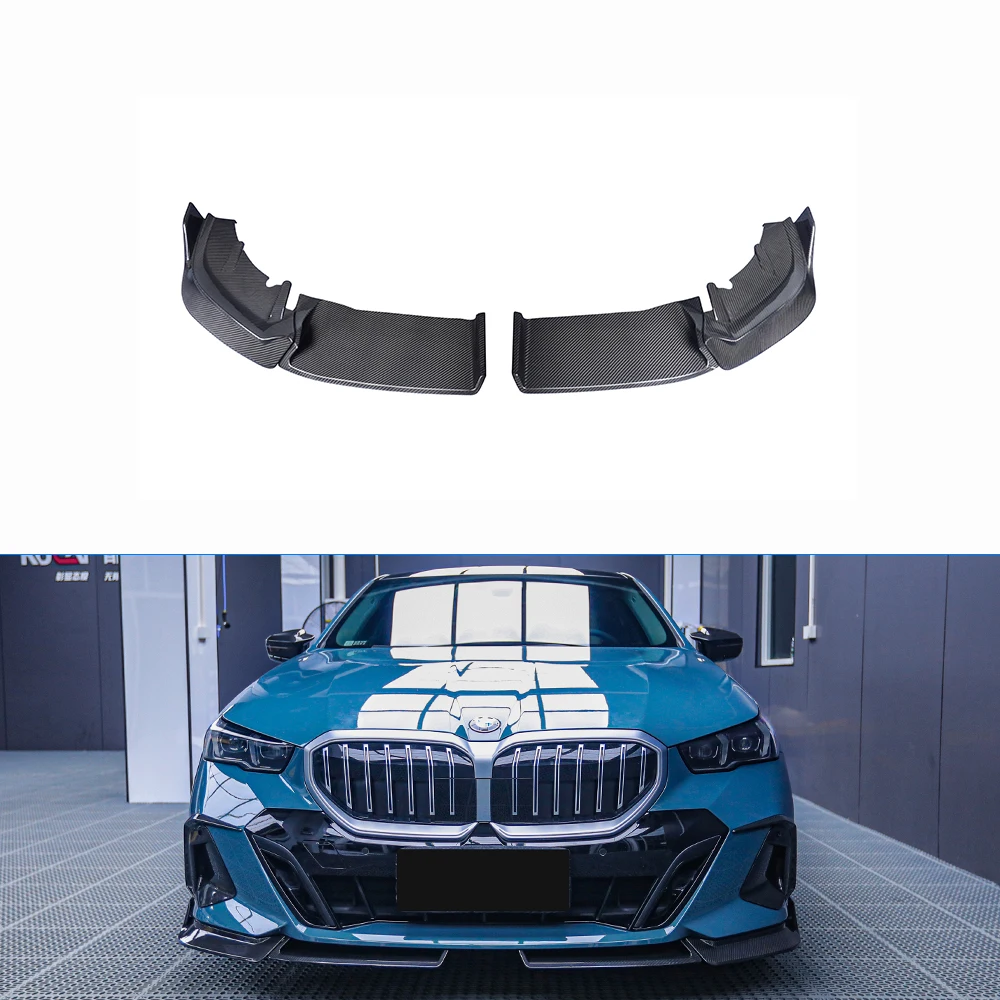 

OEM Design Dry Carbon Fiber 3K Twill Car Accessories New Front Bumper Lip for bmws 5 Series G60 2024 and Later Models