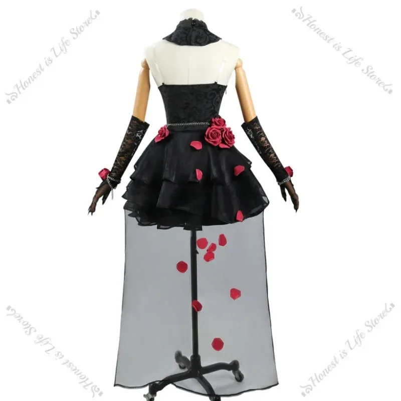 Identity V Psycholog Everlasting Night Ada Mesmer Kostium Czarna elegancka sukienka wysokiej jakości zestaw akcesoriów C4;v'5,f;6.j;8'