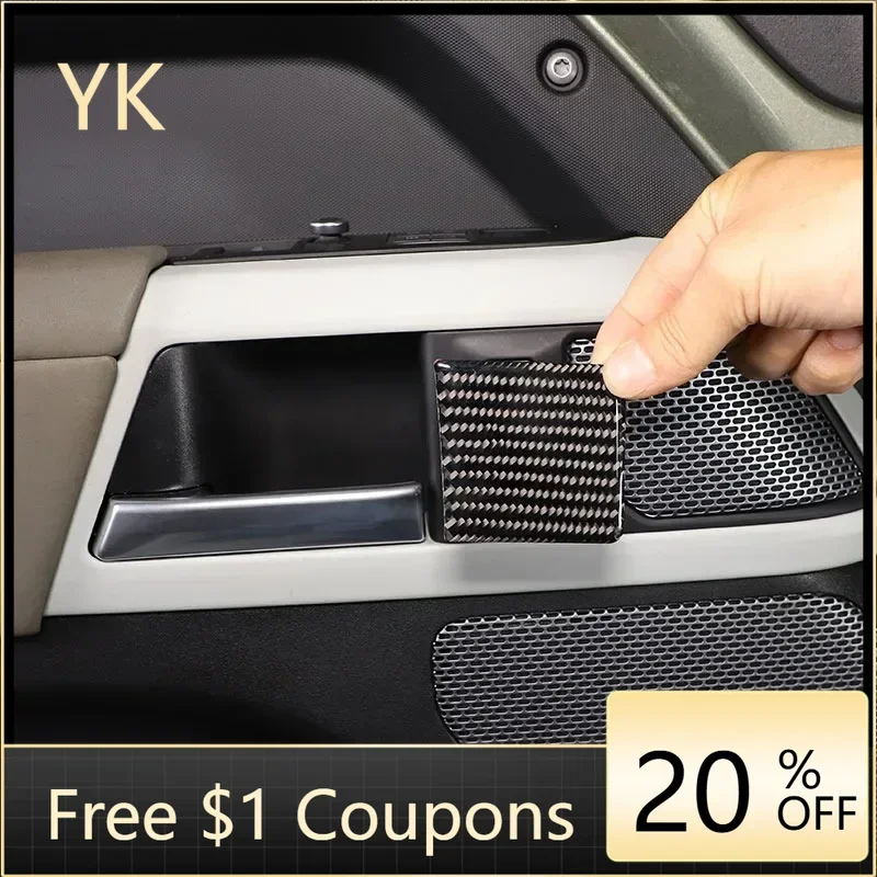 

For Land Rover Defender 110 130 2020-2024 Soft Carbon Fiber Car Inner Door Bowl Cover Trim Sticker Interior Car Accessories
