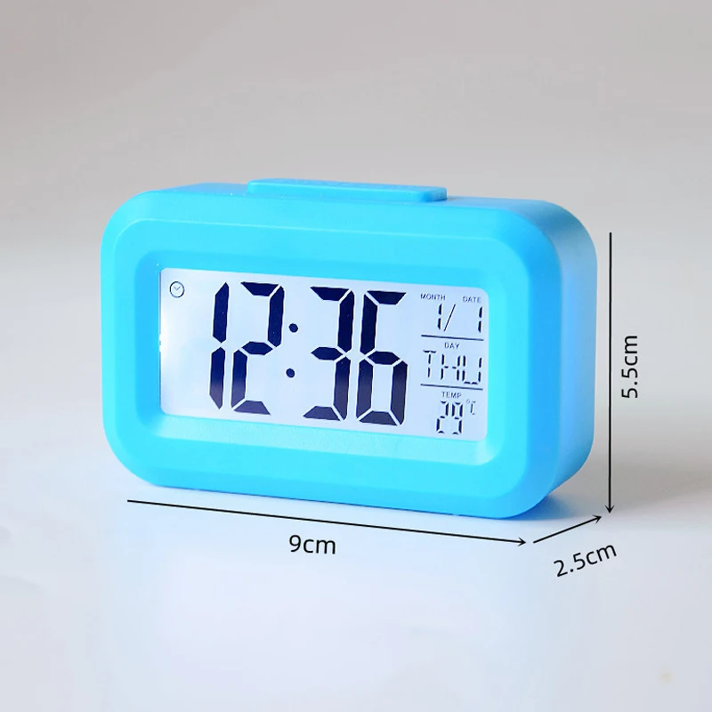 LED Digital Night Glow Alarm Clock Electronic Alarm Laboratory Classroom Timer Backlight Snooze Calendar Clock Temperature