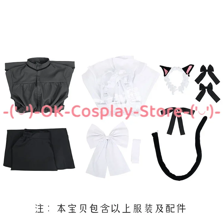 Ryushen disfraces de Cosplay para mujer, vestido de sirvienta elegante con orejas, ropa de Vtuber de cola, uniformes de Carnaval de Halloween hechos a medida