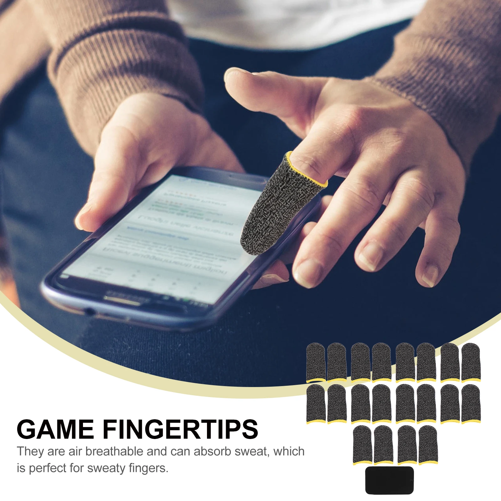 

Anti-slip Finger Protector Sweat-proof Mobile Game Sleeves Gaming Screen Cots