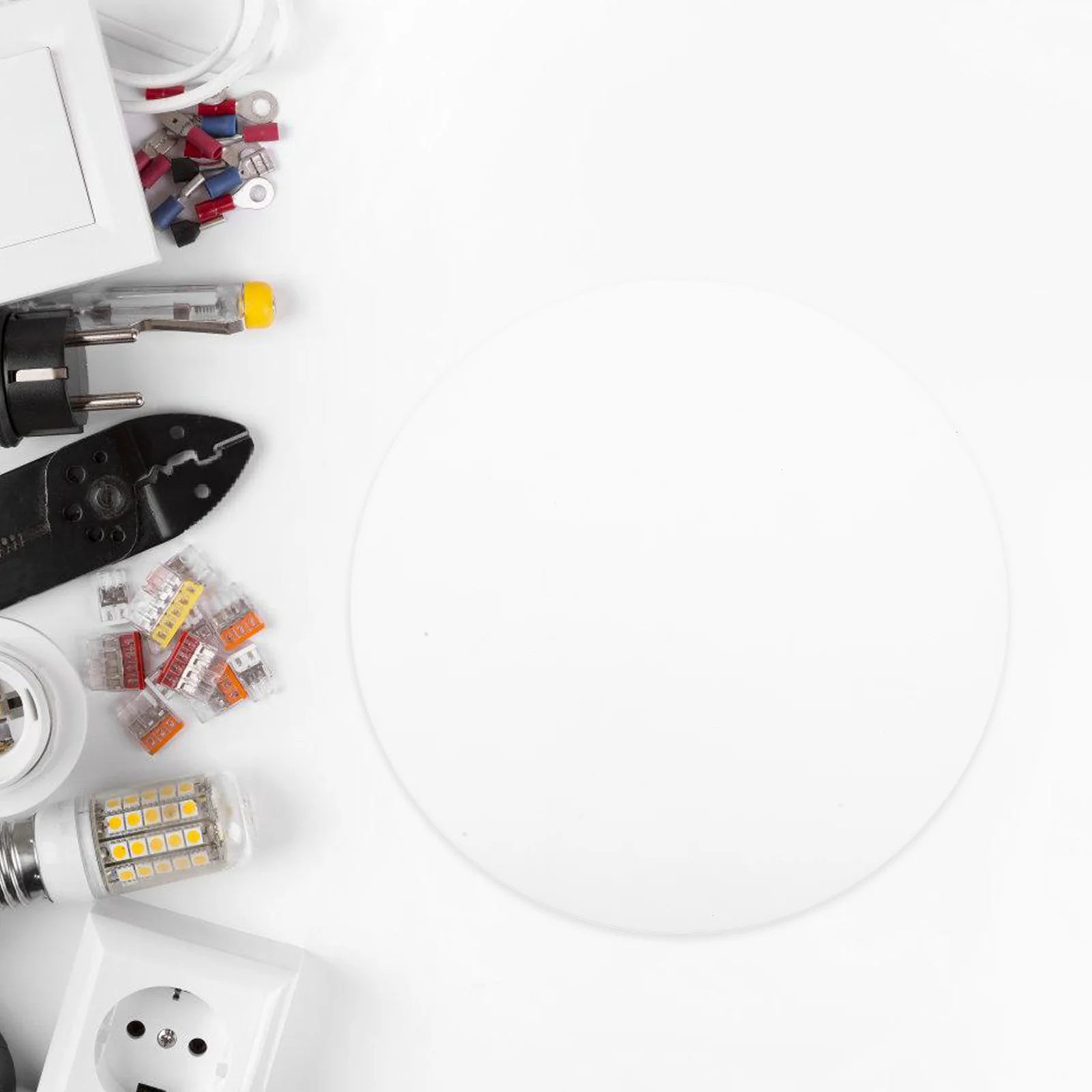 

Modern Round Acrylic Lampshade High Light Clarity Robust Material for Pendant Ceiling Lamps Fixtures Circular Light Diffuser