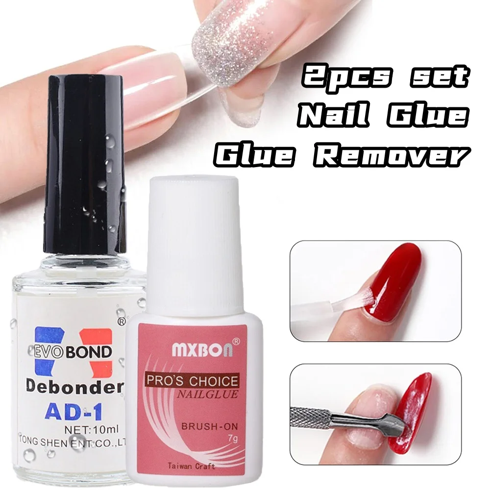 1/2Pcs Quick-Dry Nail Glue & Glue Removers For False Nail Tips Press On Nails No harms Debonder Glues Nails Art Salon Supply