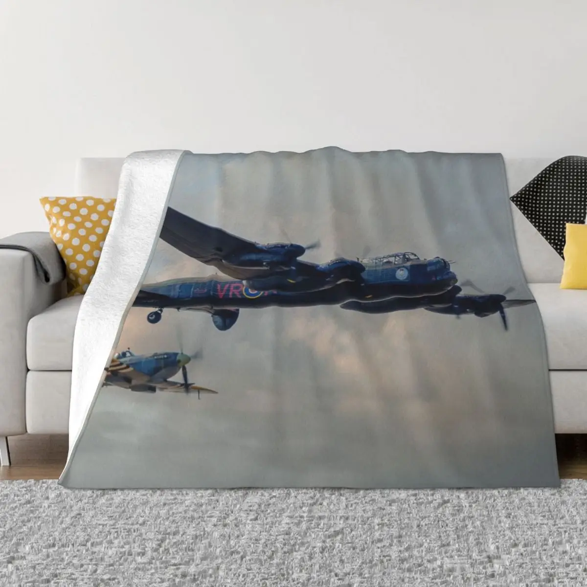 Two Icons - Lancaster and Spitfire Throw Blanket Cute blankets and throws Bed linens Blankets