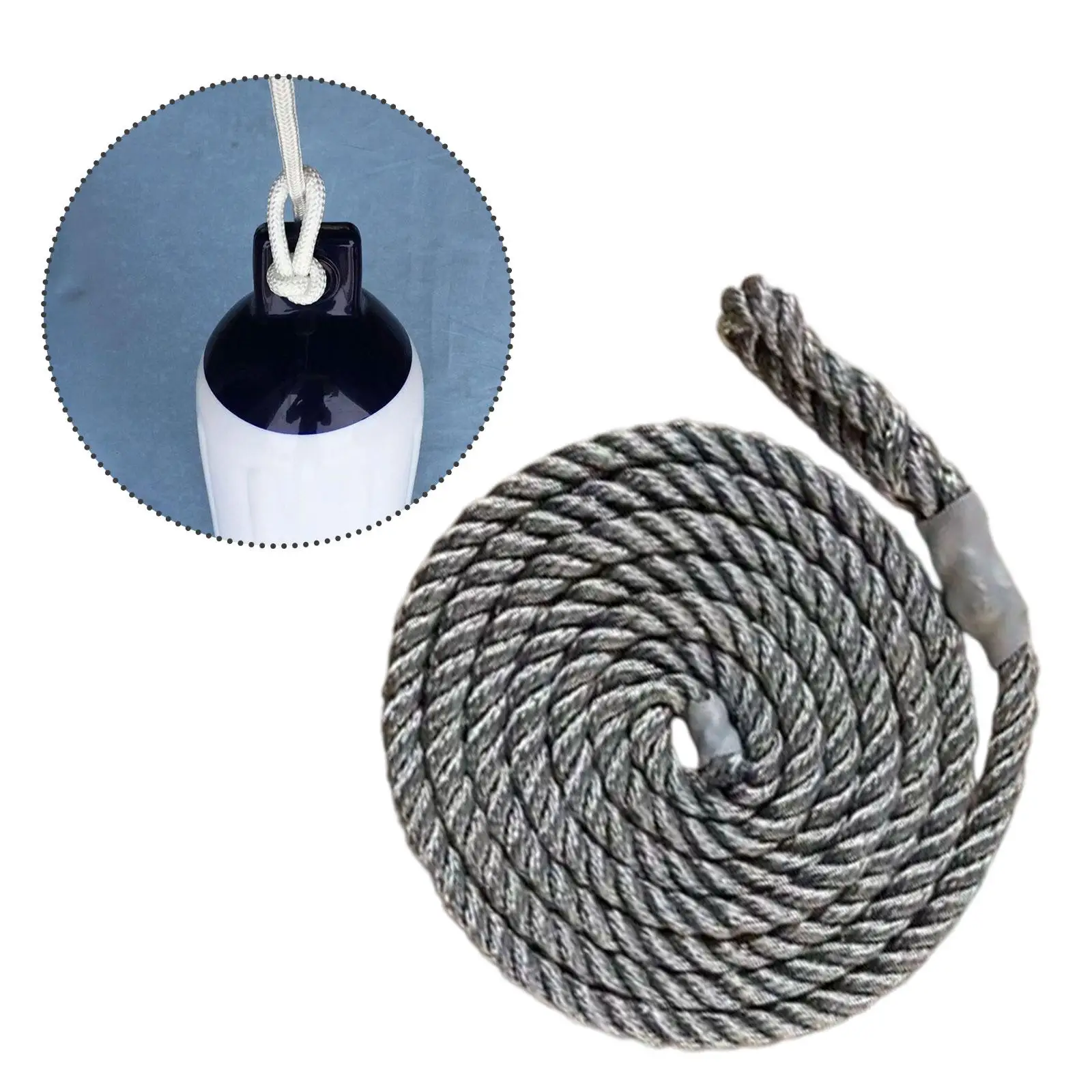 البوليستر قارب الحاجز خط عالية القوة حوض الحاجز الوفير حبل البحرية حبل حماية لرسو السفن قارب اليخوت #2