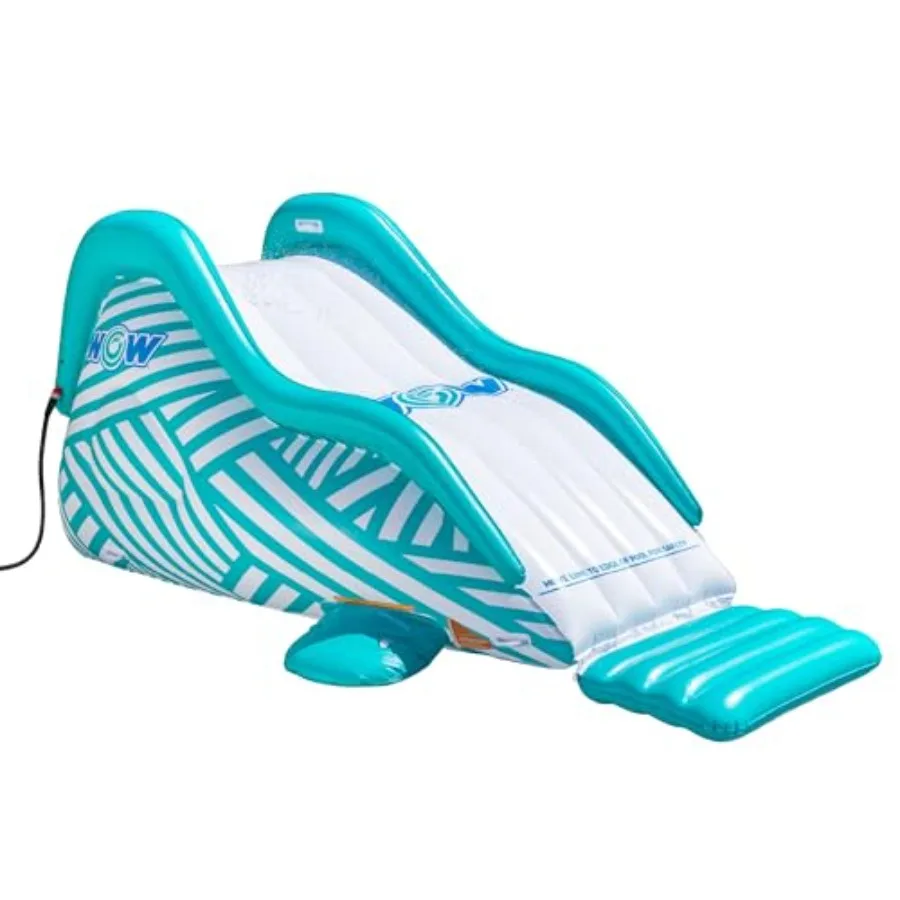

Wiggler Inflatable Sprinkler Slide White Teal Garden Hose Attachment for Backyard Parties