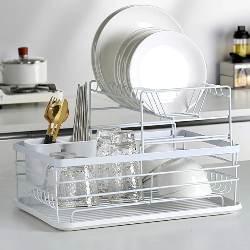 Stainless Steel Kitchen Organizer Dish Rack Household Kitchen Drainage Rack Cooking Dish Pan Cover Stand Draining Rack