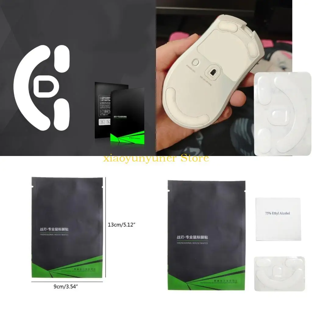 P9JB PTFE Mouse Pads Mouse Skates Feet for DeathAdder Effortlessly Movement and Accuracy for Gamers